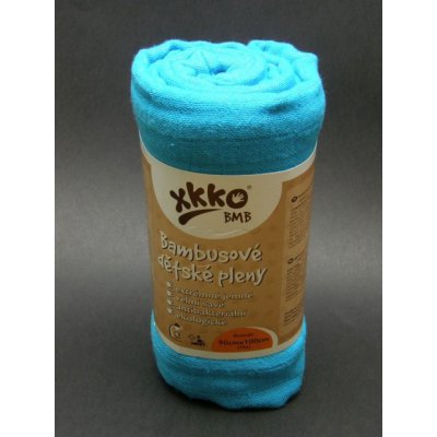 XKKO tetra plena - osuška bambusová - Cyan/cyan dyed 90 x 100 - obrázek
