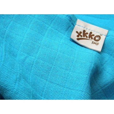XKKO tetra plena - osuška bambusová - Cyan/cyan dyed 90 x 100 - obrázek