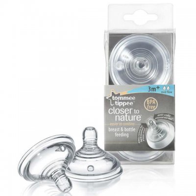 Tommee Tippee náhradní savička C2N - Střední průtok 3+, 2 ks