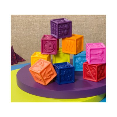 B.Toys Kostky One Two Squeeze - obrázek
