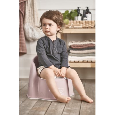 BabyBjörn nočník křesílko Potty Chair - Powder Pink/White - obrázek