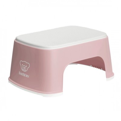 BabyBjörn stupátko Safe Step - Powder Pink/White