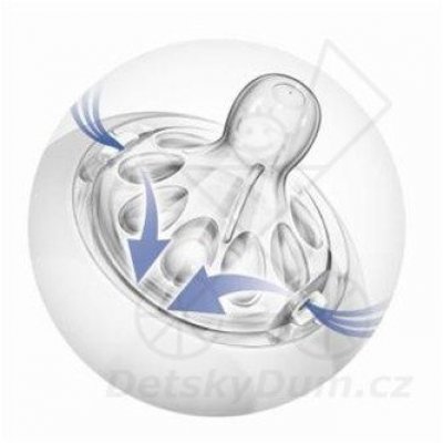 Philips AVENT dudlík - sosák Natural, 2 ks - 1 otvor, 0 m+ - obrázek