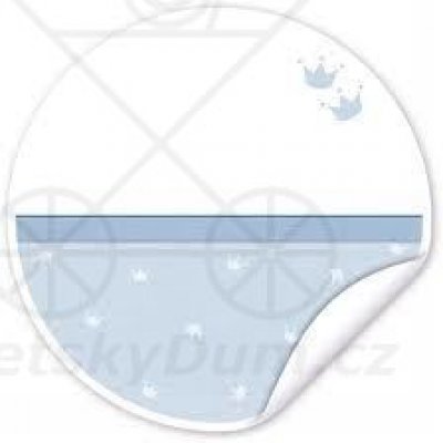 Träumeland povlečení 100/135 + 40/60 - Krone blau - obrázek