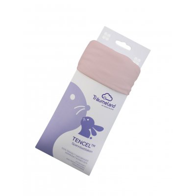 Träumeland prostěradlo Tencel 40 x 90 cm - Malve rose/malve růžová