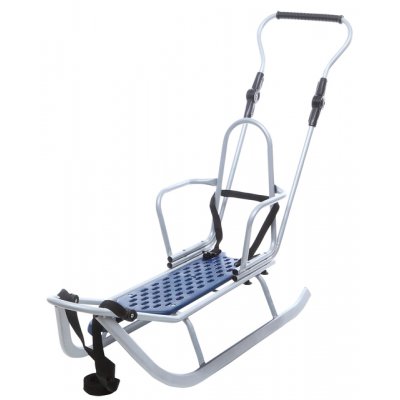 Piccolino sáně komplet - opěrka, fusak, vodící tyč s klouby - Grafit - obrázek