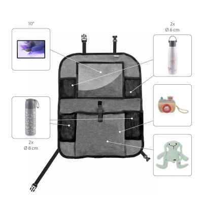 Zopa Organizér na sedadlo + kapsa na tablet - Šedý - obrázek