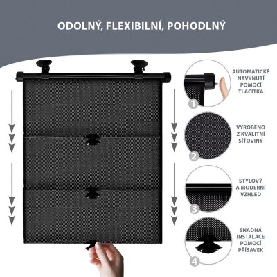 Zopa sluneční clona do auta rolovací - obrázek