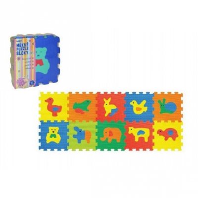 Pěnové puzzle 30 x 30 cm - Zvířátka ze Zoo, 10 ks
