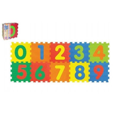 Pěnové puzzle 30 x 30 cm - Číslice, 10 ks