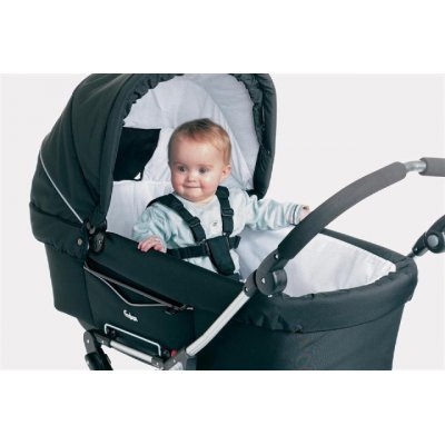 BabyDan kšíry pro hluboký kočárek Lux - Černé - obrázek