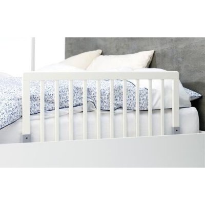 BabyDan dřevěná zábrana k posteli - Bílá