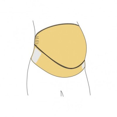 Carriwell těhotenský nastavitelný podpůrný pás přes bříško  - S/M bílý - obrázek