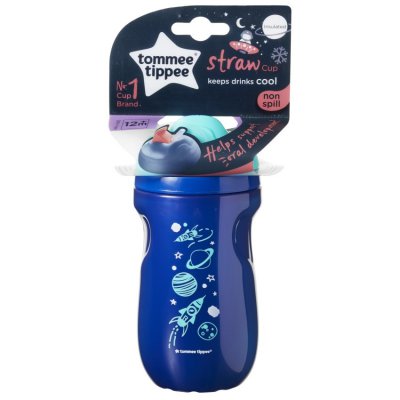 Tommee Tippee netekoucí termohrnek s brčkem  Explora 12m+,260ml - Modrý - obrázek