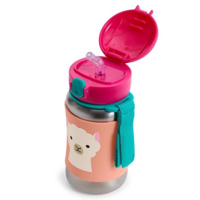 Skip Hop Zoo sportovní lahev s brčkem - Lama - obrázek