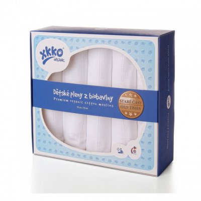 XKKO plena Organic Staré časy - Bílé 70 x 70 - 5 ks