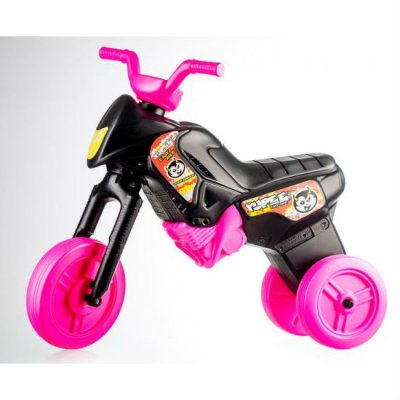 Odrážedlo motorka Enduro velké - Yupee černo-růžové