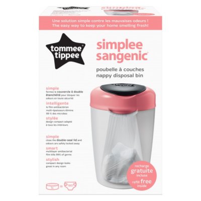 Tommee Tippee Sangenic Simplee - Růžový, nový design - obrázek