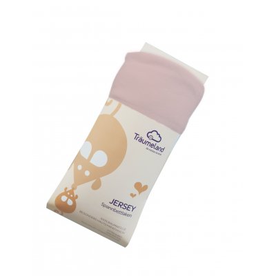 Träumeland prostěradlo jersey 40 x 90 cm - Malve rose/malve růžová