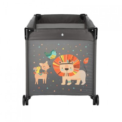 Petite&Mars cestovní postýlka Koot - Lion Grey - obrázek