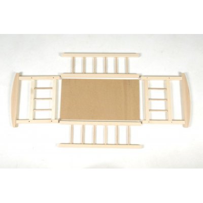 Kolébka pro panenky dřevo  - 49 x 28 x 27 cm - obrázek