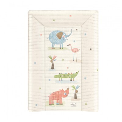 Ceba Baby přebalovací podložka tvrdá 70 x 50 cm trojhranná - Sloní gang