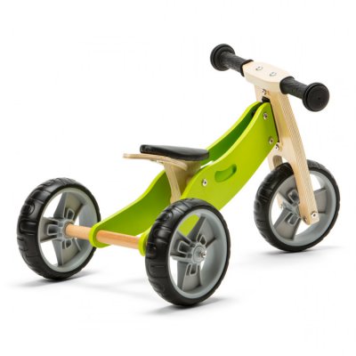 Nicko dřevěné odrážedlo 2v1 mini  - Zelené - obrázek