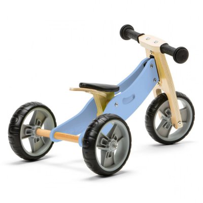 Nicko dřevěné odrážedlo 2v1 mini  - Modré - obrázek