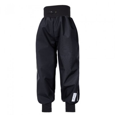 Little Angel kalhoty softshell tenké náplet - Černá, vel. 122