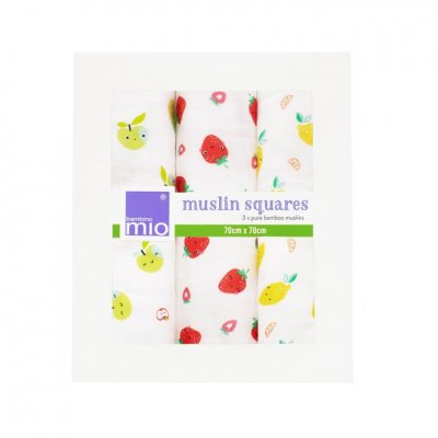 Bambino Mio mušelínové pleny Bamboo 3 ks - Cute Fruit