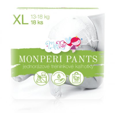 MonPeri jednorázové dětské kalhotky - XL (13-18 kg), 18 ks