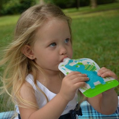 Petite&Mars kapsička na jídlo Papoo 6 ks - Elephant - obrázek