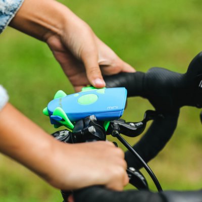 Mini Hornit Zábavná houkačka se světlem - Modrá/zelená - obrázek