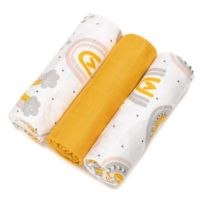 T-tomi Látkové Tetra pleny s potiskem Top kvalita 3 ks - Rainbow