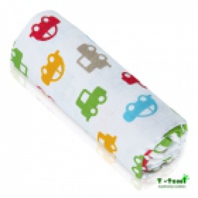 T-tomi bambusová BIO osuška s potiskem PRÉMIOVÁ KVALITA - Auta - obrázek