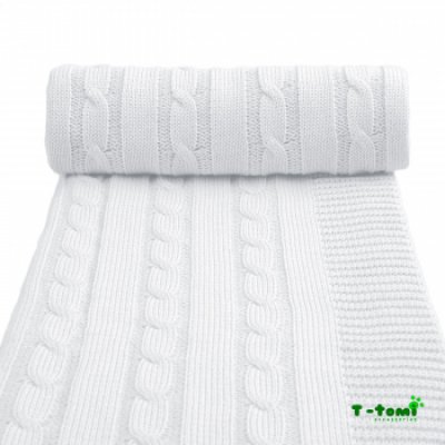 T-tomi pletená deka Spring - Bílá