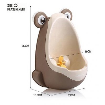 Baby Yuga dětský pisoár žába - Hnědý - obrázek