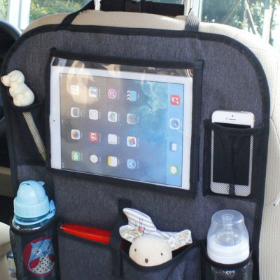 BabyDan kapsář do auta s kapsou na tablet - Luxury grey