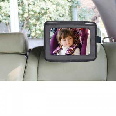 BabyDan držák tabletu a baby zrcadlo do auta - Lux grey
