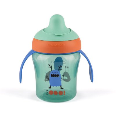 Suavinex nerozlitný hrnek BOOO 200 ml - Zelený