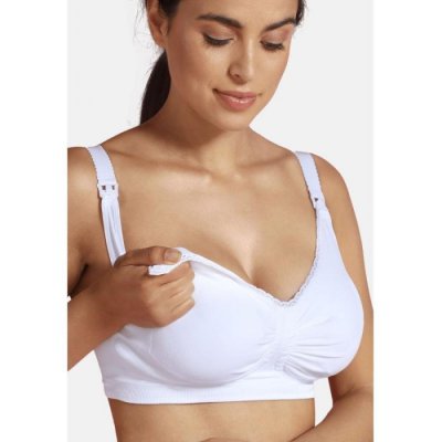Carriwell mateřská a kojící podpsenka Push Up s Carri - Gel kosticemi - XL bílá - obrázek