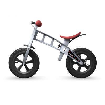 First Bike Odrážedlo Cross s ruční brzdou - Silver - obrázek