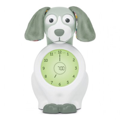Zazu tréninkový budík s nočním světlem - Pejsek Davy zelený