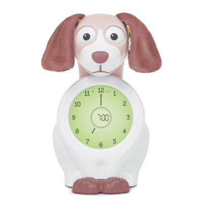 Zazu tréninkový budík s nočním světlem - Pejsek Davy růžový