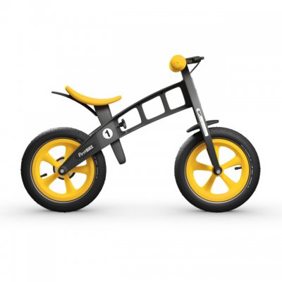 First Bike Odrážedlo Limited edition s ruční brzdou - Yellow