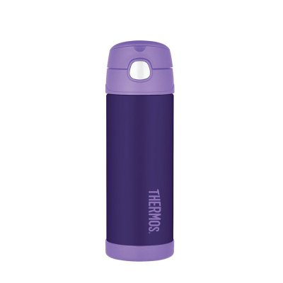 Thermos FUNtainer dětská termoska s brčkem 470 ml - Fialová