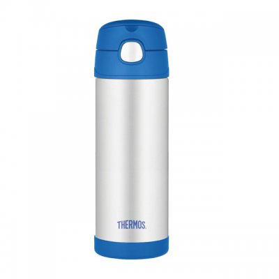 Thermos FUNtainer dětská termoska s brčkem 470 ml - Modrá