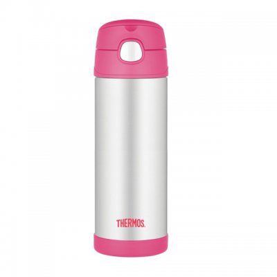 Thermos FUNtainer dětská termoska s brčkem 470 ml - Růžová