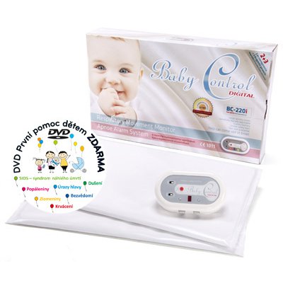 Baby Control Digital BC-220i - Pro dvojčata - S jednou senzorovou podložkou pro každé dítě
