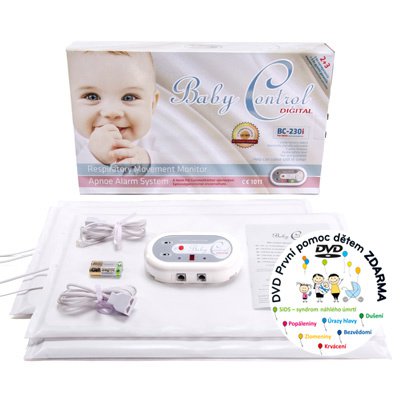 Baby Control Digital BC-230i - Pro dvojčata - Se dvěmi senzorovými podložkami pro každé dítě - obrázek